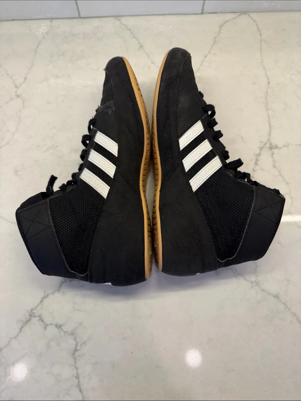 Adidas Black High-Top Men's Wrestling Shoes